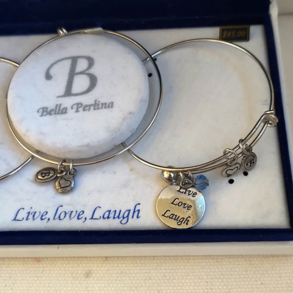 Bella Perlina Silver Charm Bracelet Set - Picture 3 of 5